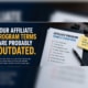 Affiliate program terms document showing outdated rules and missing protections for browser extensions, shopping apps, AI content, coupon leakage, and compliance.
