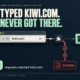 Browser extension diverting a typed kiwi.com address through affiliate links to an expired page instead of reaching the merchant.
